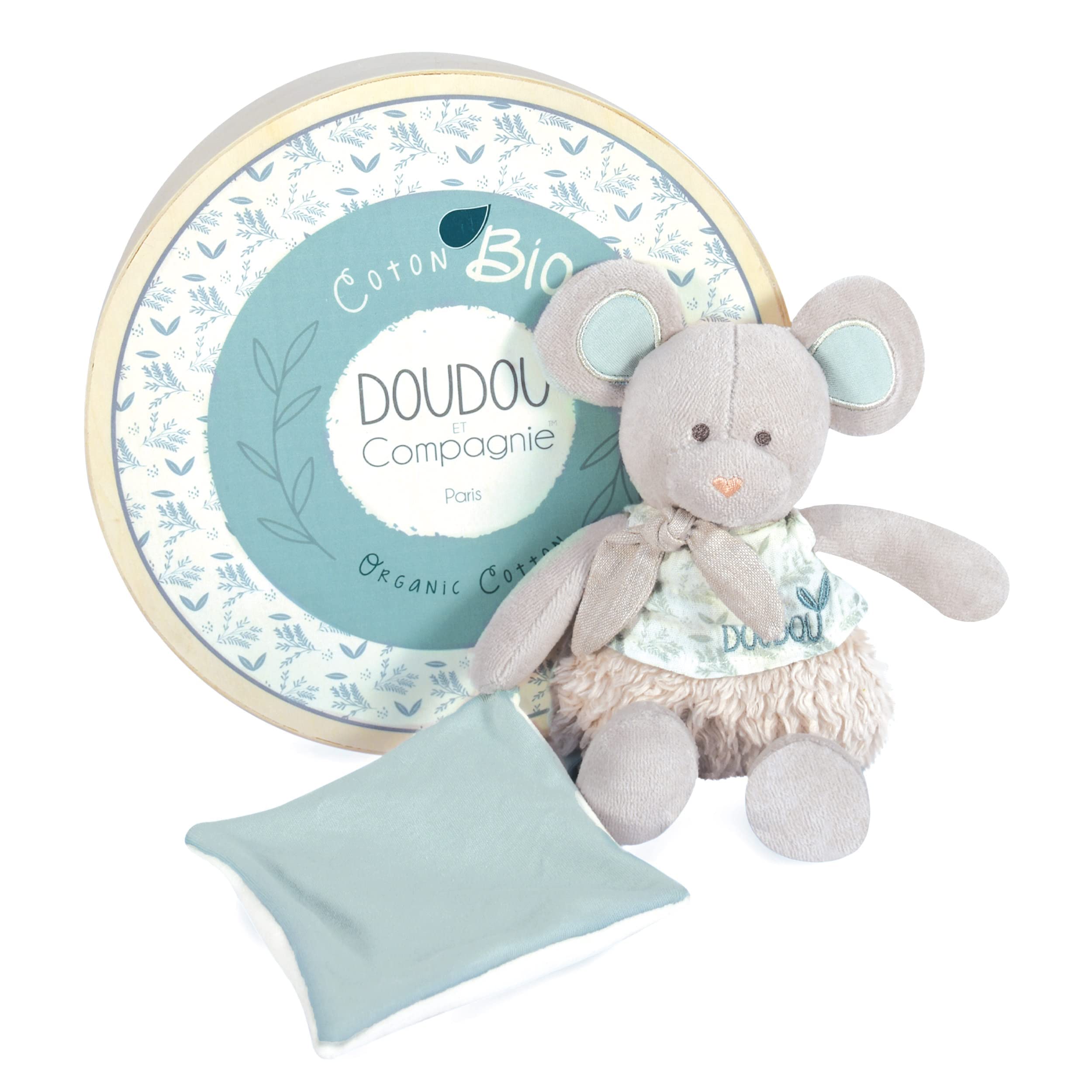 doudou-et-compagnie-les-botaniques-souris-doudou-coton-bio-22-cm image 1